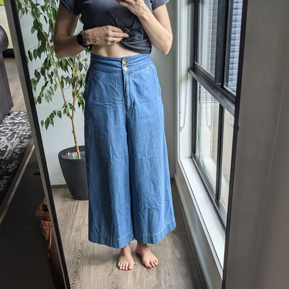 Princess Highway Pants Denim Wide Leg size 10 - Picture 1 of 5